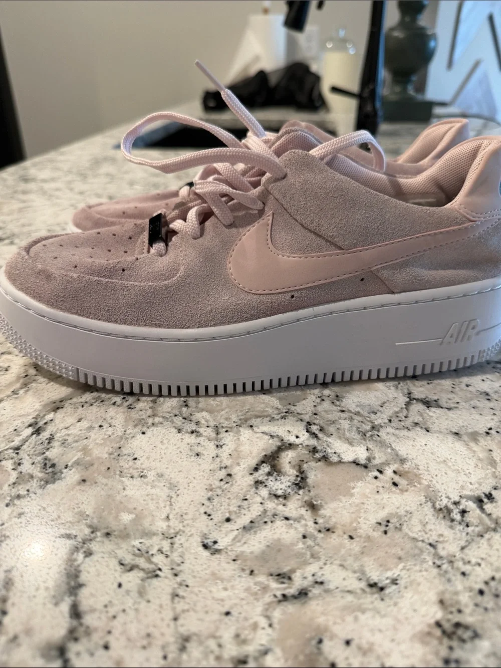 Nike Women's Blush Suede Platform Sneakers
